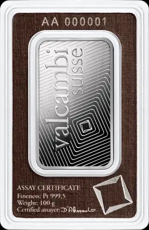Sztabka 100g platyny Valcambi - image 2