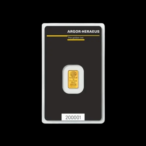 Sztabka 1g złota Argor-Heraeus - image 1