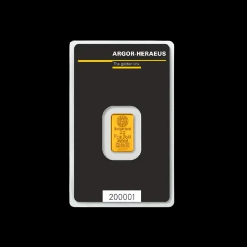Sztabka 2g złota Argor-Heraeus - image 1