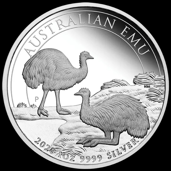 Australijski Emu 1 uncja srebra Proof 2020 - image 1