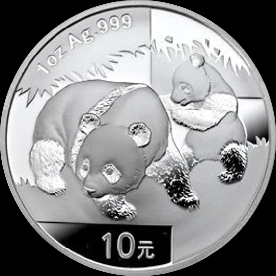 Chińska Panda 1 uncja srebra 2008 - image 1