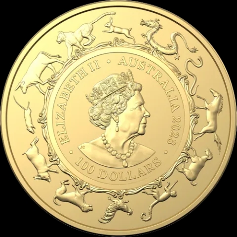 Lunar RAM Rok Królika 1 uncja złota 2023 - image 2