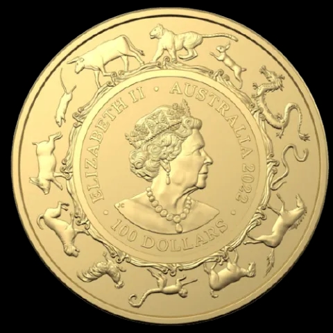 Lunar RAM Rok Tygrysa 1 uncja złota 2022 - image 2