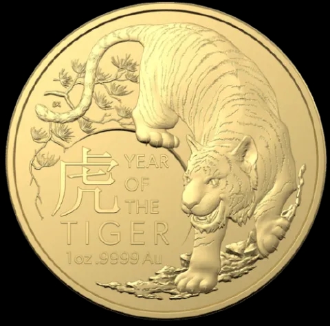 Lunar RAM Rok Tygrysa 1 uncja złota 2022 - image 1