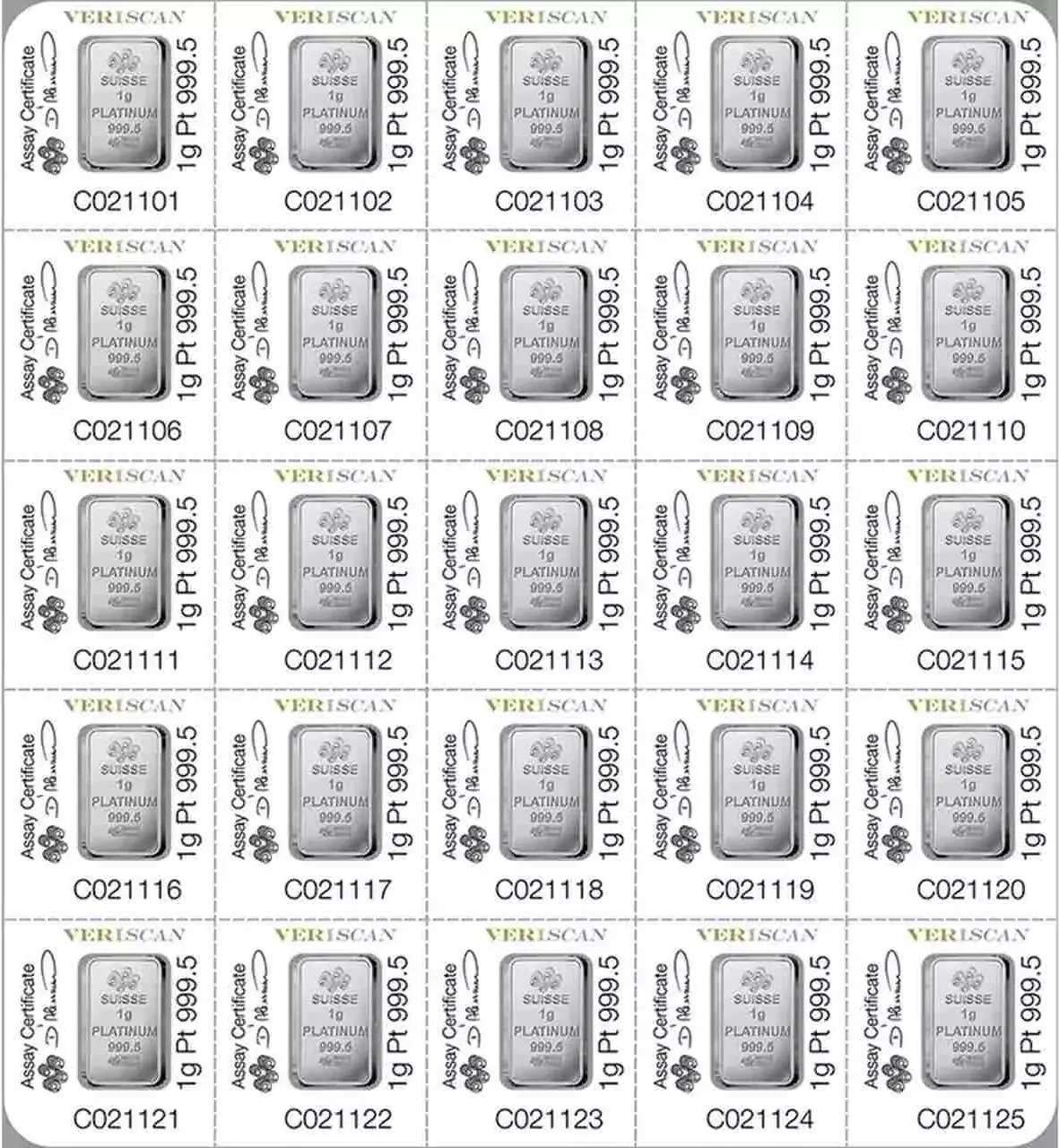 Sztabka Combibar 25x1g Platyny PAMP - image 2