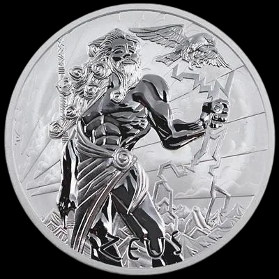 Zeus Bogowie Olimpu 5 uncji srebra 2021 - image 1