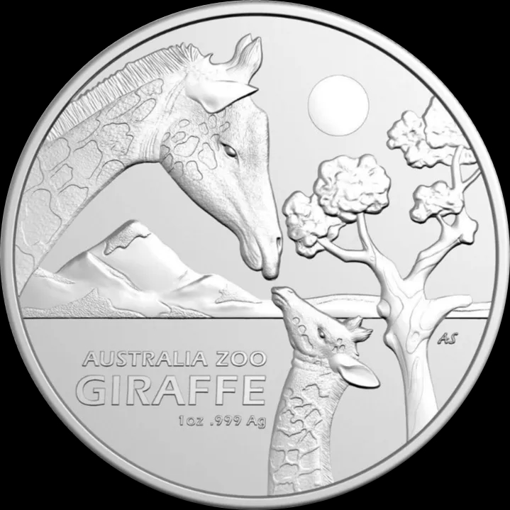Australijskie Zoo Żyrafa 1 uncja Srebra 2024 - image 1
