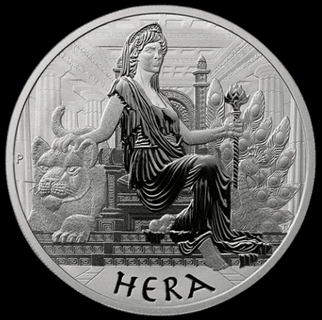 Hera Bogowie Olimpu 5 uncji srebra 2022 - image 1