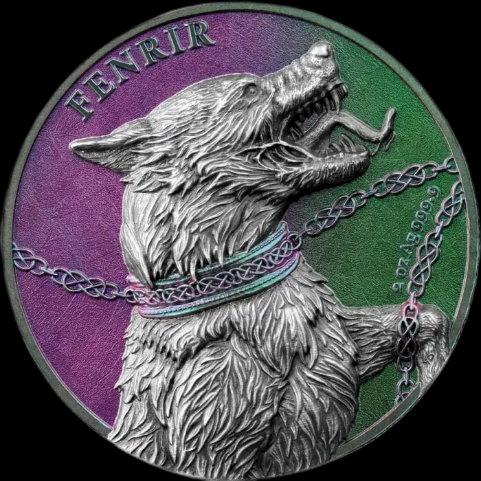 Germania Beasts: Fenrir 2 uncje Srebra Double High Relief 2022 - image 1