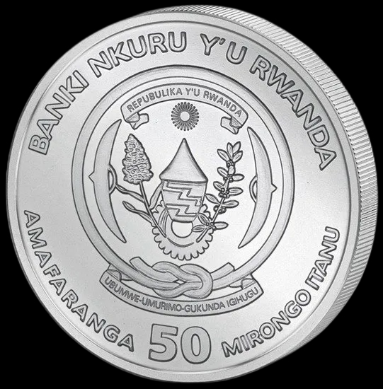Rwanda Lunar Rok Wołu 1 uncja srebra 2021 - image 2