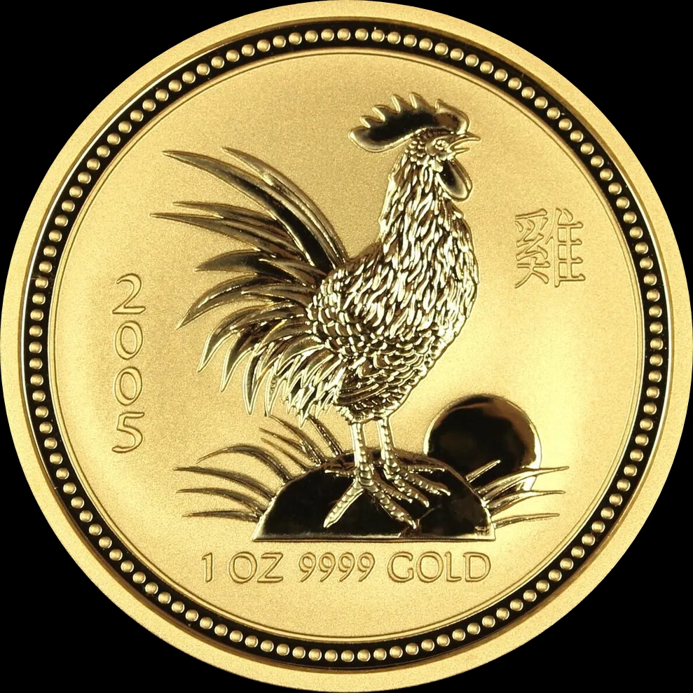 Lunar I Rok Koguta 1 uncja Złota 2005 - image 1