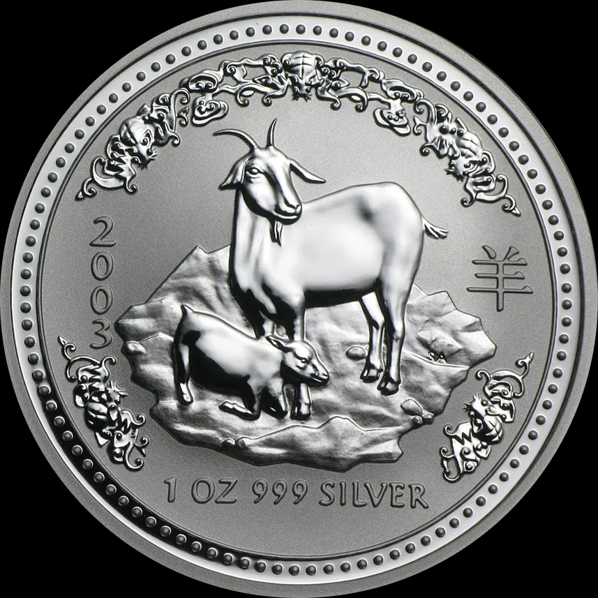 Lunar I Rok Kozy 1 uncja Srebra 2003 - image 1