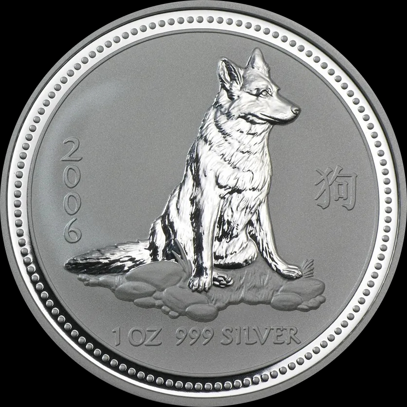 Lunar I Rok Psa 1 uncja Srebra 2006 - image 1