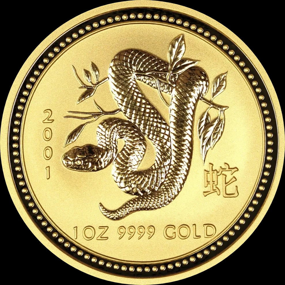 Lunar I Rok Węża 1 uncja Złota 2001 - image 1