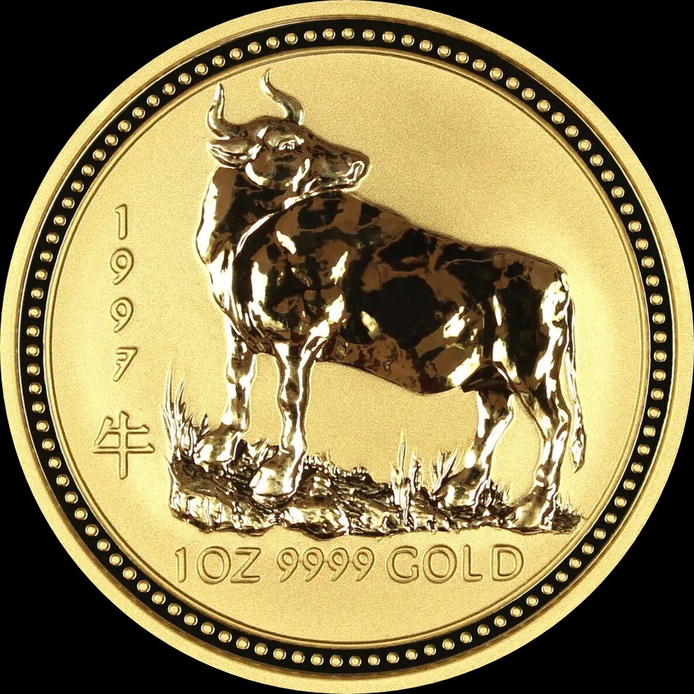 Lunar I Rok Wołu 1 uncja Złota 1997 - image 1