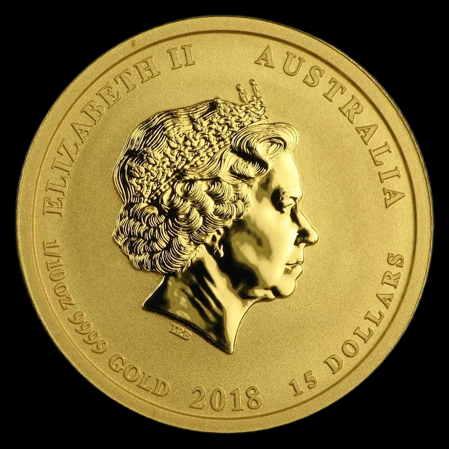Lunar II Rok Psa 1/10 uncji złota 2018 - image 2