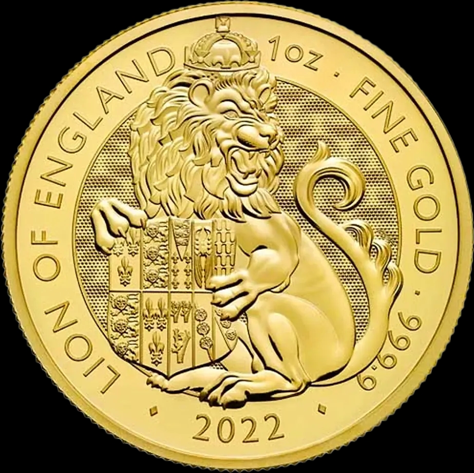 The Royal Tudor Beasts: Lion Of England 1 uncja złota 2022 - image 1