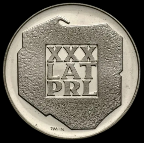 Srebrna Moneta XXX Lat PRL Mapka - image 1