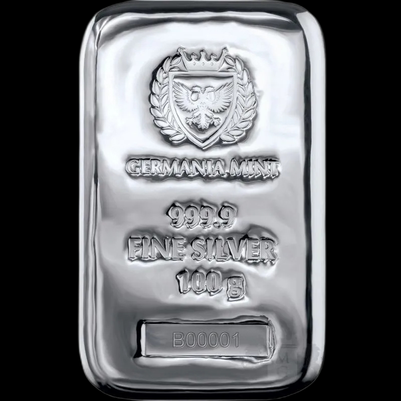 Sztabka 100g srebra Germania Mint - image 1