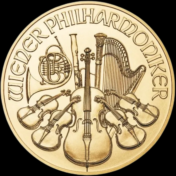 Wiedeński Filharmonik 1/25 uncji złota Losowe lata - image 1