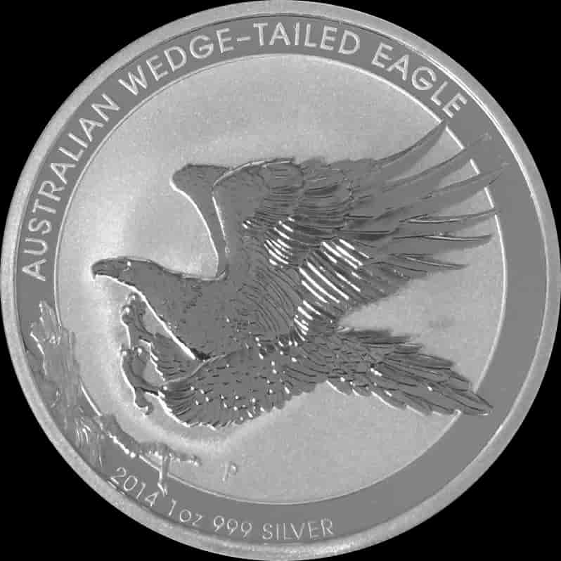 Orzeł Australijski Wedge-Tailed Eagle 1 uncja srebra 2014 - image 1