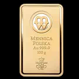 Sztabka 100g złota Mennica Polska - image 1