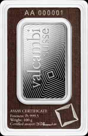 Sztabka 100g platyny Valcambi - image 2