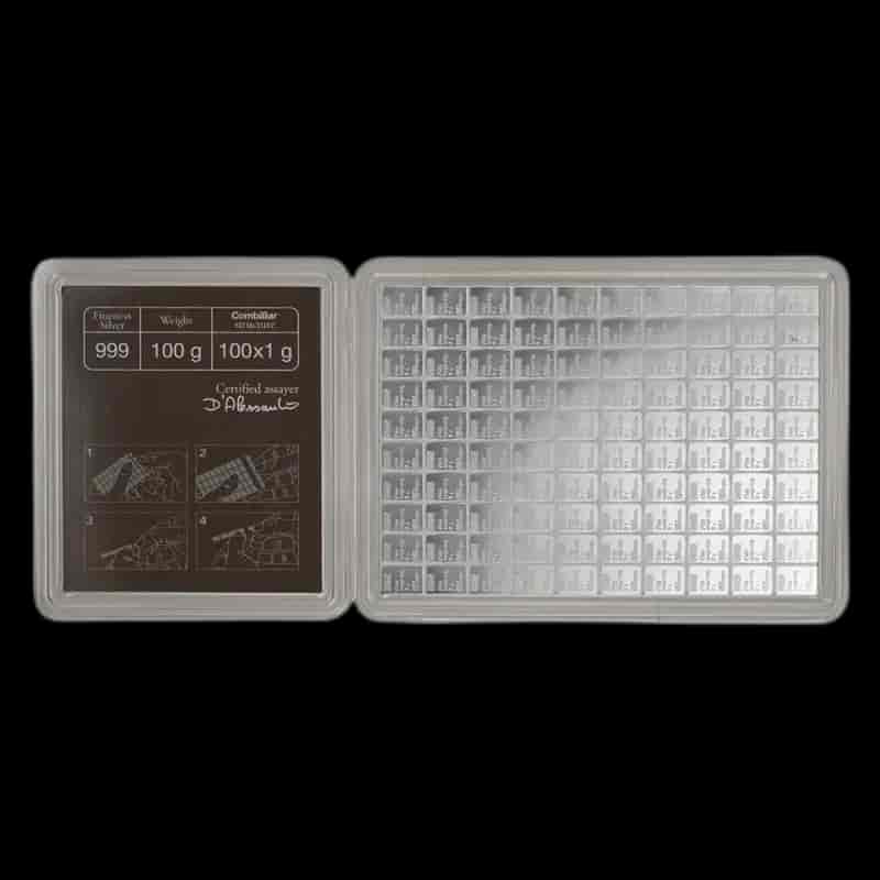 Sztabka Combibar 100x1g srebra Valcambi - image 2
