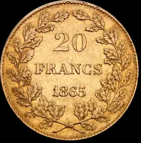 20 Franków Belgijskich Leopold I - image 2