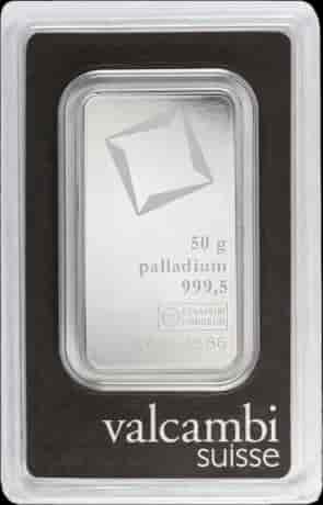 Sztabka 50g palladu Valcambi - image 1
