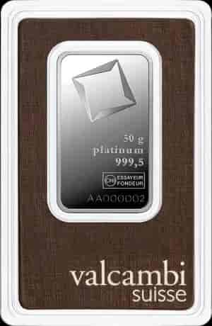 Sztabka 50g platyny Valcambi - image 1