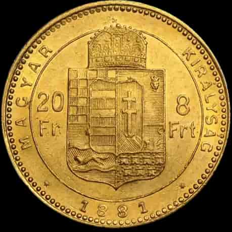Złote 8 Forintów 20 Franków - image 2