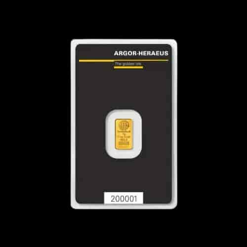 Sztabka 1g złota Argor-Heraeus - image 1