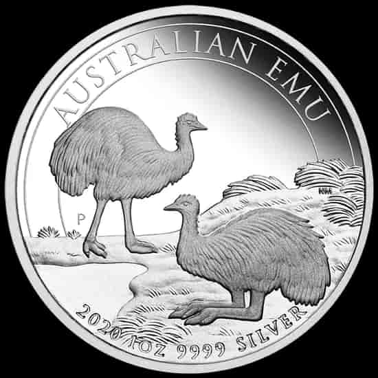 Australijski Emu 1 uncja srebra Proof 2020 - image 1