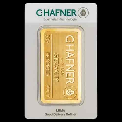 Sztabka 50g złota C.Hafner - image 1