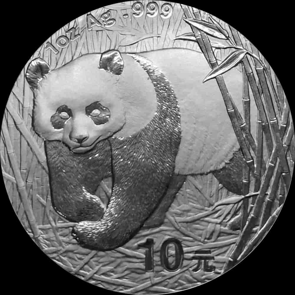 Chińska Panda 1 uncja srebra 2001 - image 1