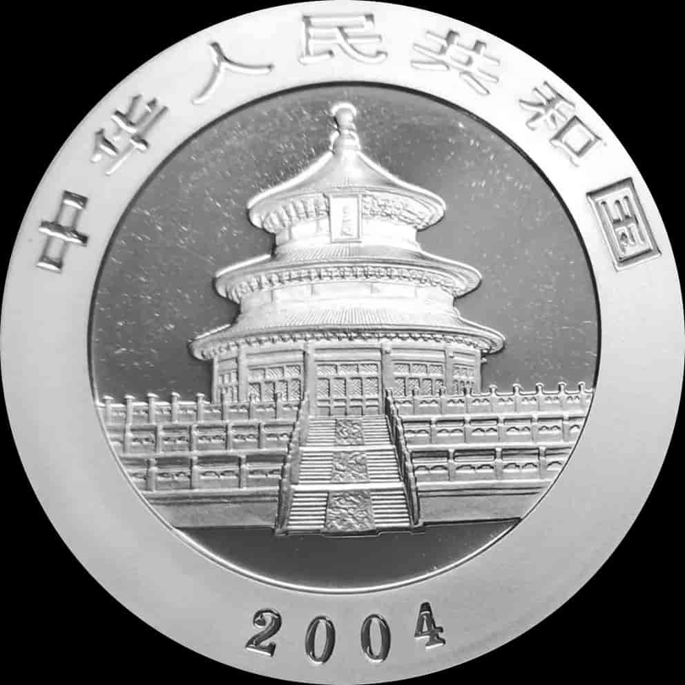 Chińska Panda 1 uncja srebra 2004 - image 2