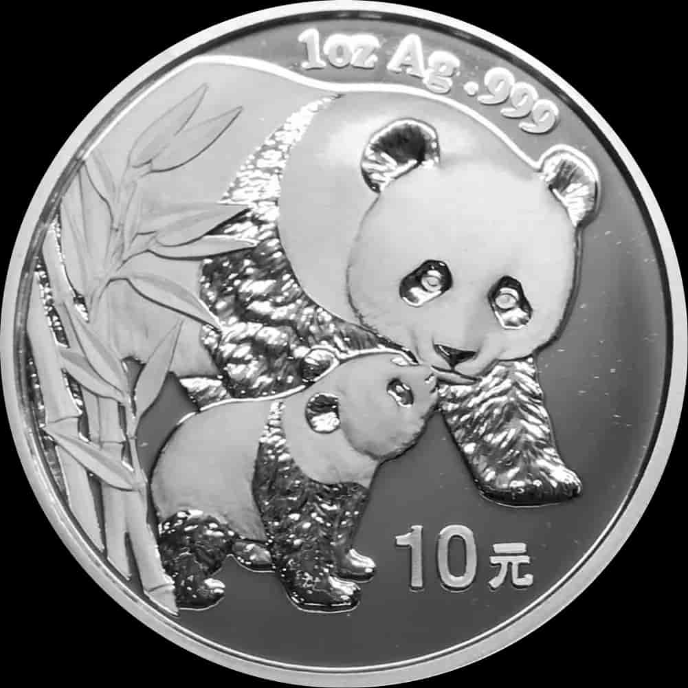 Chińska Panda 1 uncja srebra 2004 - image 1