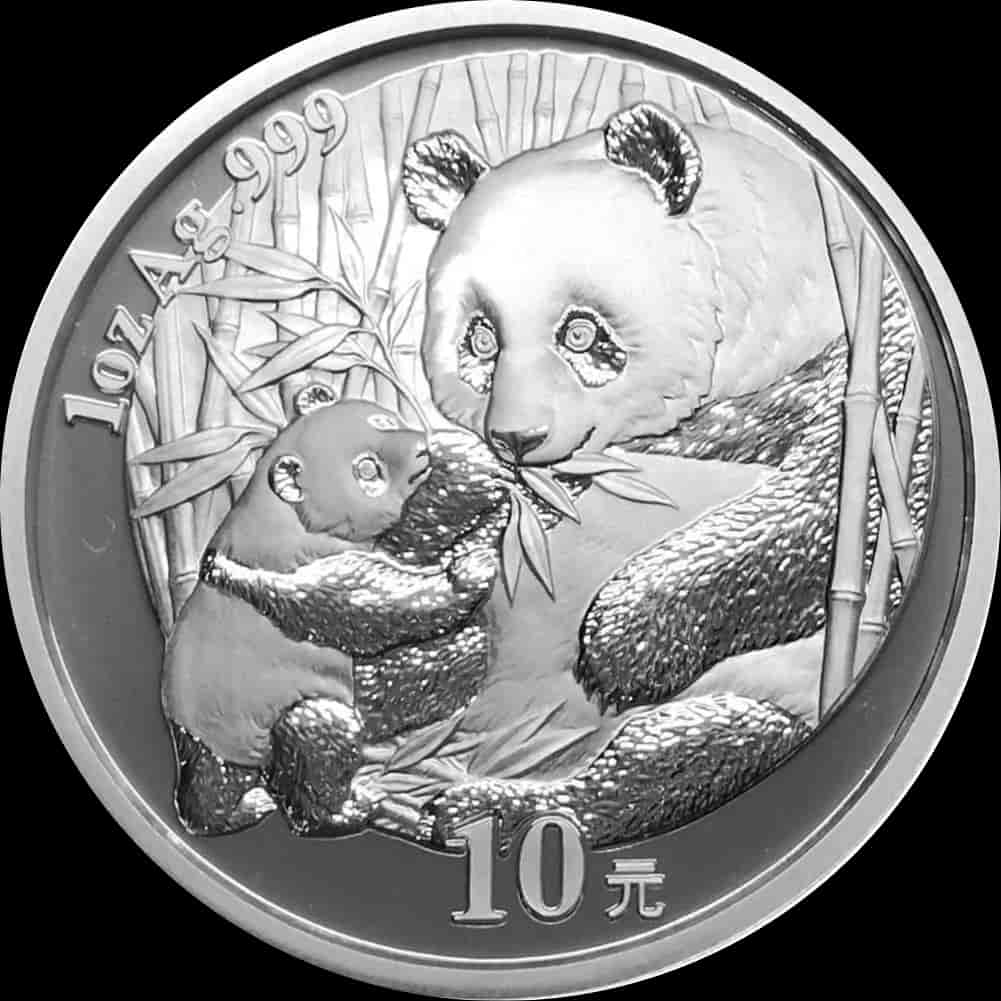 Chińska Panda 1 uncja srebra 2005 - image 1