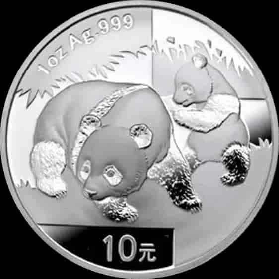 Chińska Panda 1 uncja srebra 2008 - image 1