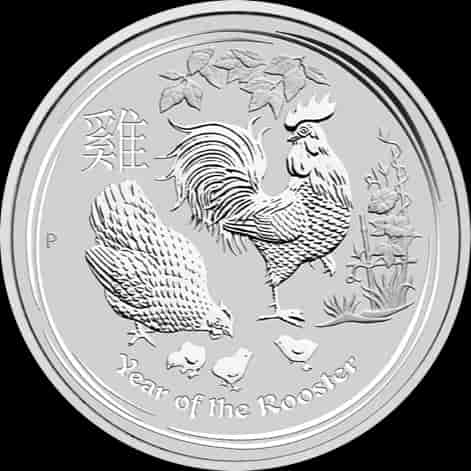 Lunar II Rok Koguta 1 uncja Srebra 2017 - image 1