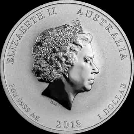 Lunar II Rok Psa 1 uncja Srebra 2018 - image 2
