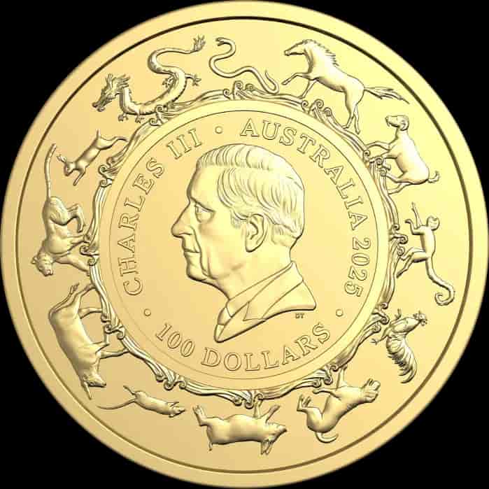 Lunar RAM Rok Węża 1 uncja Złota 2025 - image 2