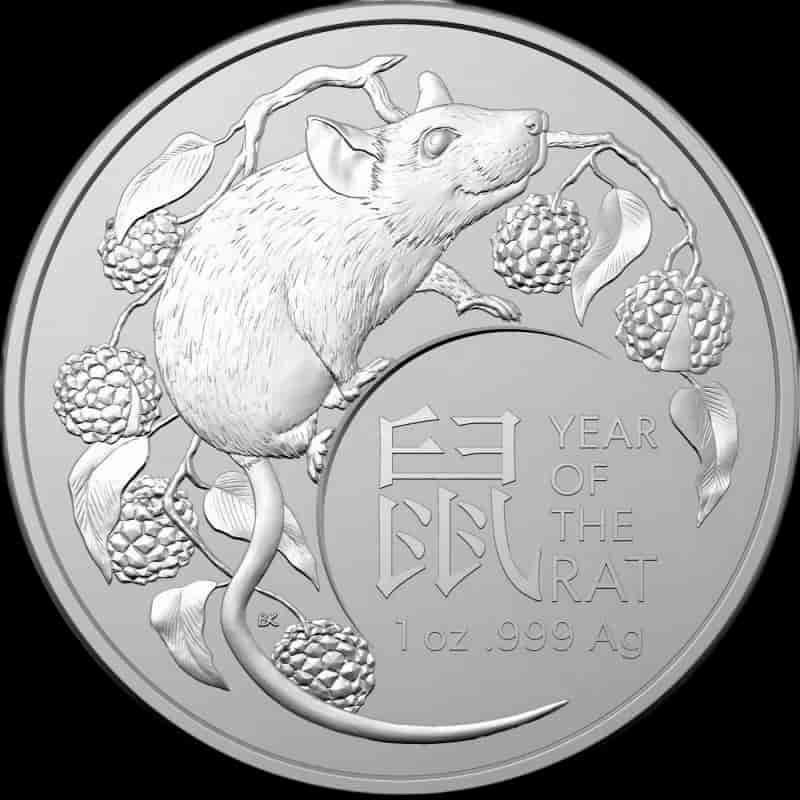 Lunar RAM Rok Szczura 1 uncja srebra 2020 - image 1