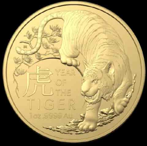 Lunar RAM Rok Tygrysa 1 uncja złota 2022 - image 1