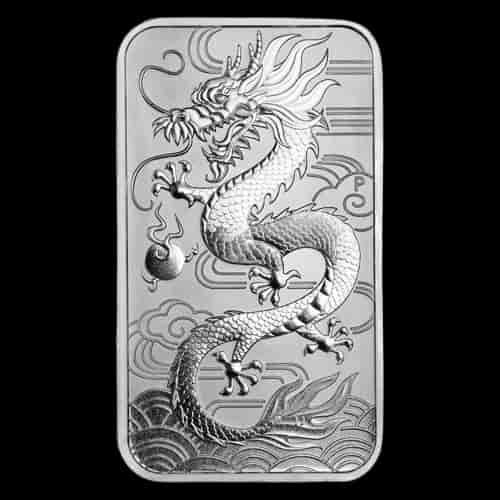 Rectangular Dragon 1 uncja srebra 2018 - image 1