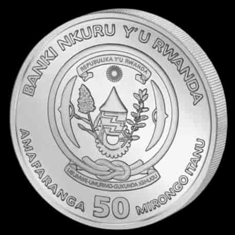 Rwanda Lunar Rok Smoka 1 uncja srebra 2024 - image 2