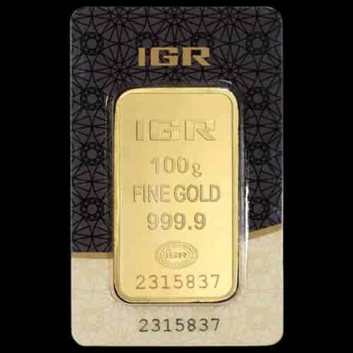 Sztabka 100g złota IGR - image 1