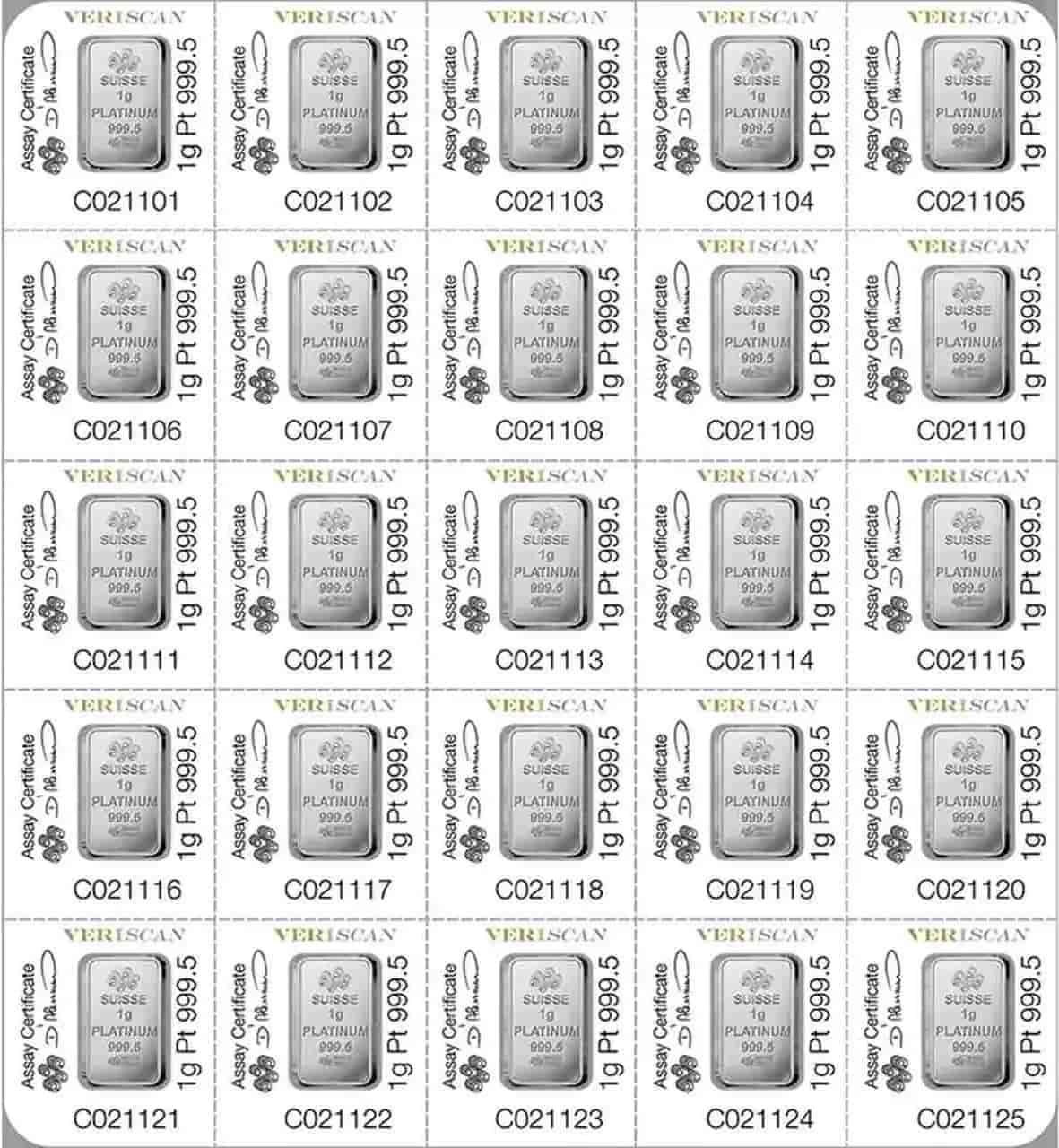 Sztabka Combibar 25x1g Platyny PAMP - image 2