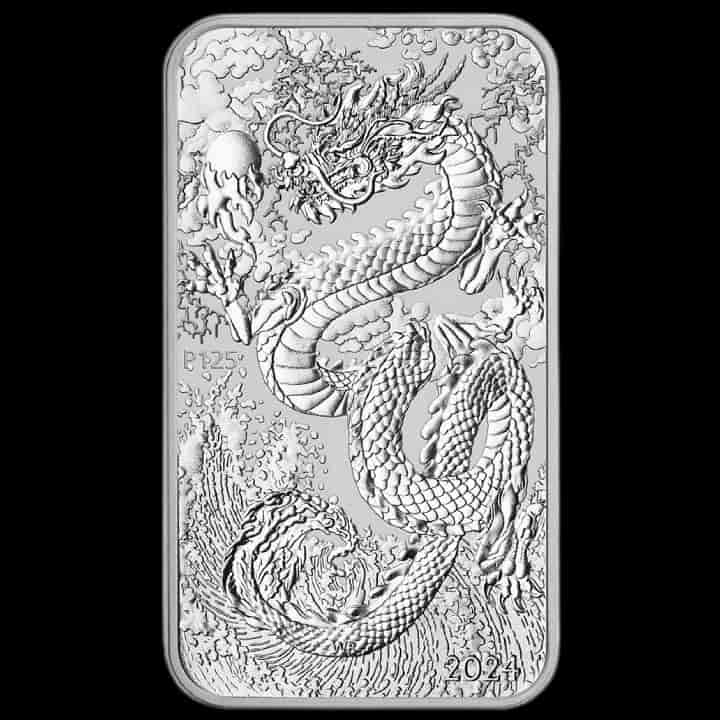 Rectangular Dragon 1 uncja srebra 2024 - image 1
